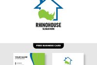 Rhino Logo Template Free Business Card Mockup Vector Image throughout Business Logo Templates Free Download