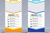 Roll Banner Design Template Vertical Abstract Background Pull Design with Retractable Banner Design Templates