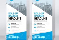 Roll Up Banner Design Template Vertical Abstract Background Pull with regard to Pop Up Banner Design Template
