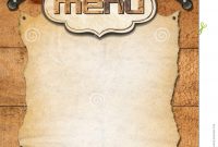 Rustic Menu Template Stock Illustration Illustration Of Cuisine throughout Empty Menu Template