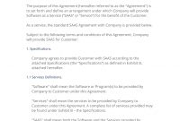 Saas Software As A Service Agreement   Easy Steps with Saas Subscription Agreement Template