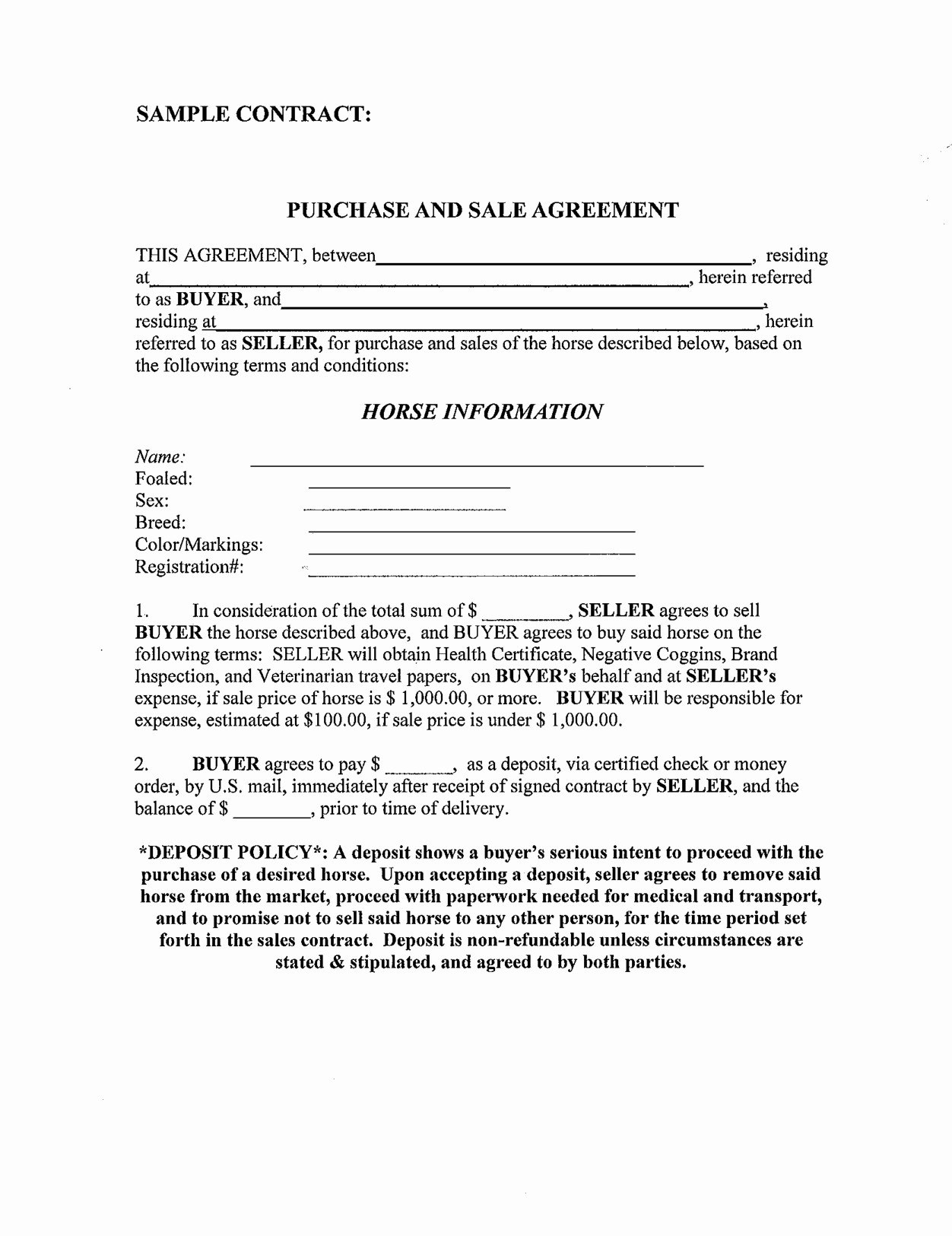 Sales Contract Template inside Heads Of Terms Agreement Template