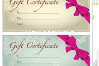 Salon Gift Certificate Templates Template Ideas Printable Free regarding Salon Gift Certificate Template