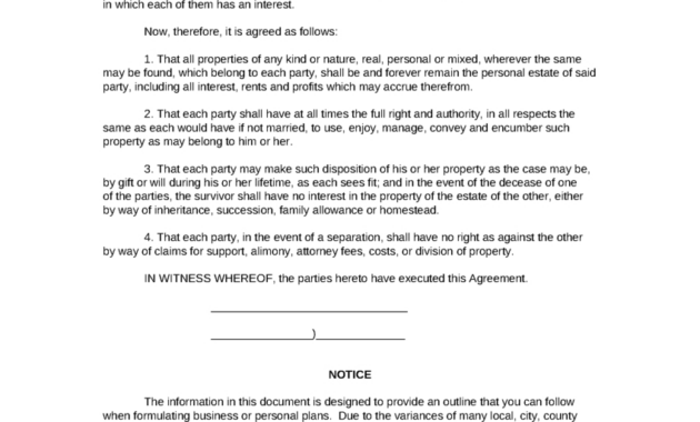 Sample Antenuptial Agreement Form Blank Antenuptial Agreement intended for Blank Legal Document Template
