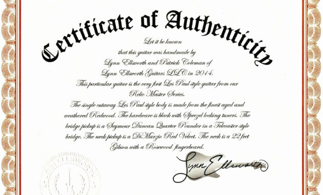 Sample Certificate Of Authenticity Photography Best Of Template Art inside Certificate Of Authenticity Photography Template