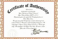 Sample Certificate Of Authenticity Photography Best Of Template Art throughout Certificate Of Authenticity Template