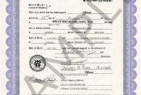Sample Certificate Washoe  Marriage Certificate Sample for Certificate Of Marriage Template