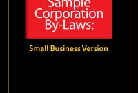 Sample Corporate Bylaws  Evergreen Small Business with regard to Corporate Bylaws Template Word