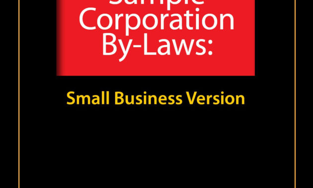 Sample Corporate Bylaws  Evergreen Small Business with regard to Corporate Bylaws Template Word