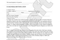 Sample Cosigner Agreement Form Template  Rental Forms  The Tenant throughout Cosigner Loan Agreement Template