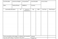 Sample Export Invoice Format Of Export Invoice In Excel in Export Invoice Template Quickbooks