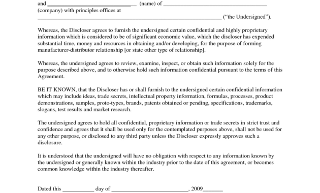 Sample Nondisclosure Agreement  Confidentiality Agreement Sample with Word Employee Confidentiality Agreement Templates