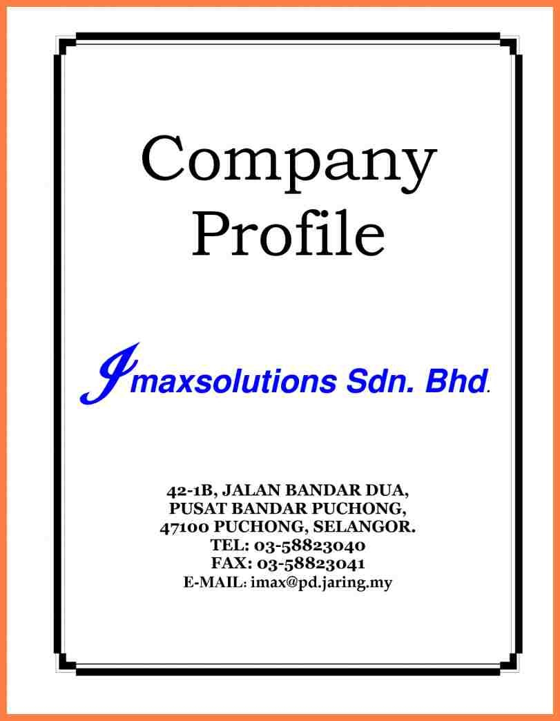 Sample Of Company Profile For Small Business  Company Letterhead regarding Simple Business Profile Template