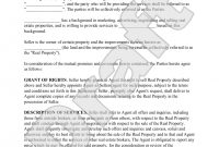 Sample Real Estate Agent Agreement Form Template  Education In for Real Estate Broker Fee Agreement Template