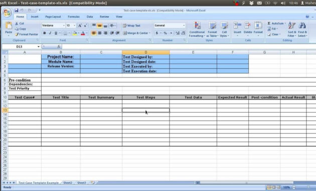 Sample Test Case Template  Youtube inside Software Test Plan Template Word