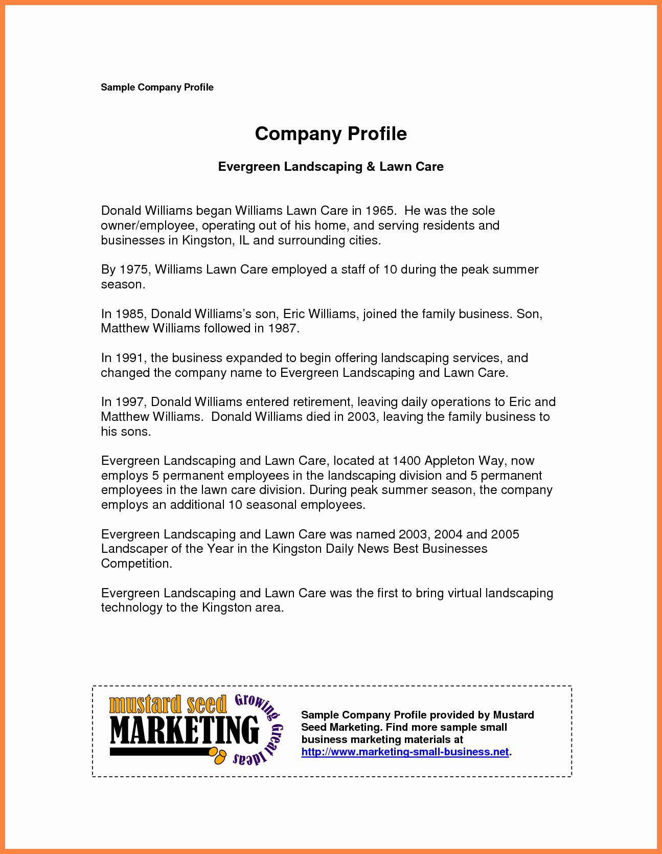 Samples Of Company Profile Or How To Write A Business Profile For A inside Personal Business Profile Template