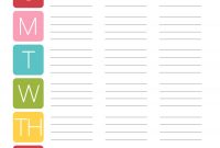 Schedule Template Ekly Planner Word Menu Unique Printable Pinterest within Word Document Menu Template