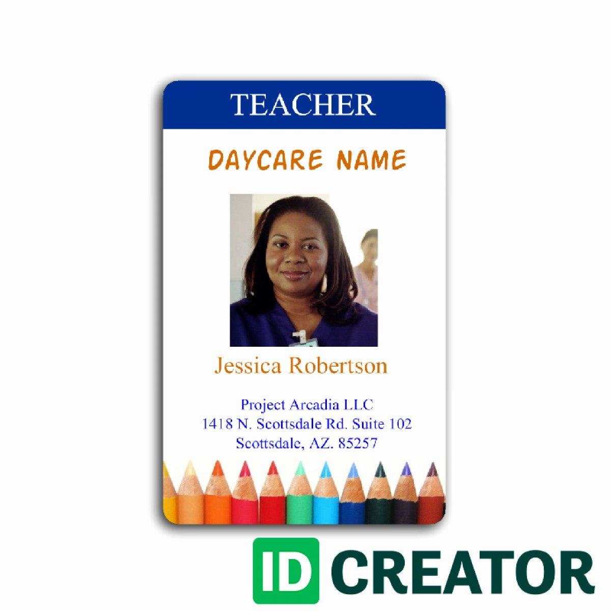 School Id Card Template Free Teacher Elegant Employee Badge within Teacher Id Card Template