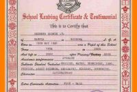 School Leaving Certificate Formatschoolleavingcertificateformat pertaining to Leaving Certificate Template