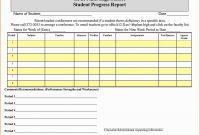 School Progress Report Template  Glendale Community with regard to High School Progress Report Template