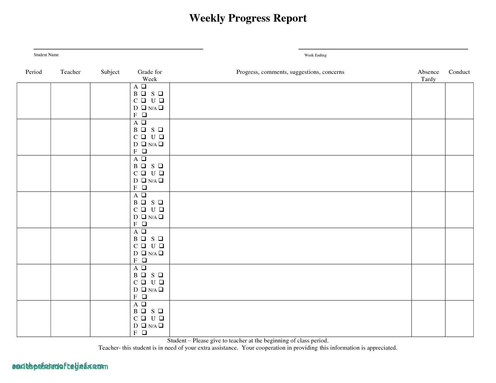 School Progress T Form High Elementary Academic Template for Summer School Progress Report Template