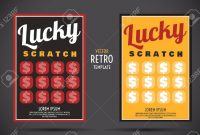 Scratch Off Lottery Card Creative Modern Ticket Vector Color regarding Scratch Off Card Templates