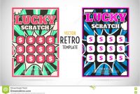 Scratch Off Lottery Ticket Vector Design Template Stock Vector within Scratch Off Card Templates