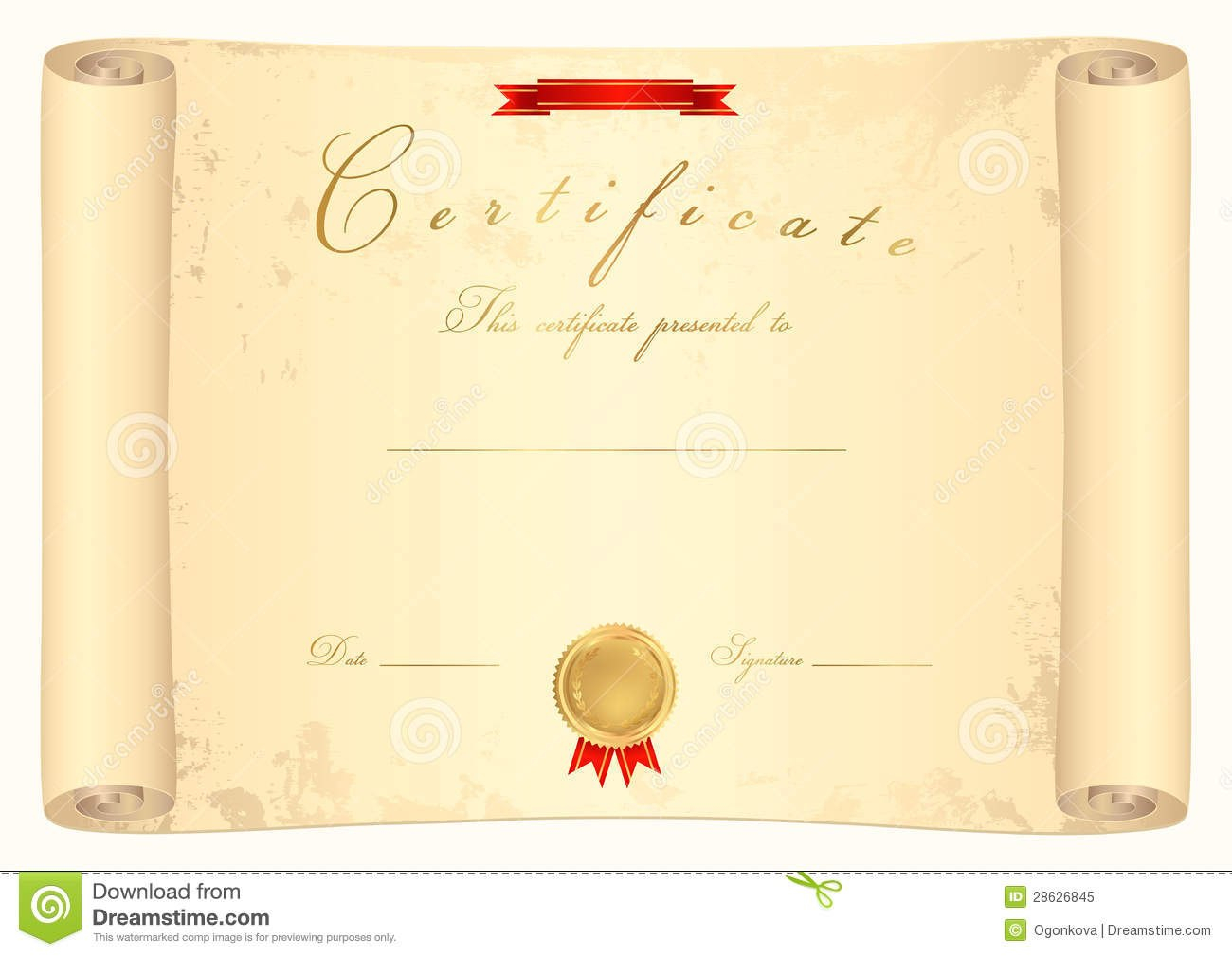 Scroll Certificate Templates  Sansurabionetassociats with regard to Certificate Scroll Template