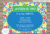 Sesame Street Party Invitations Template  Birthday Party intended for Sesame Street Banner Template