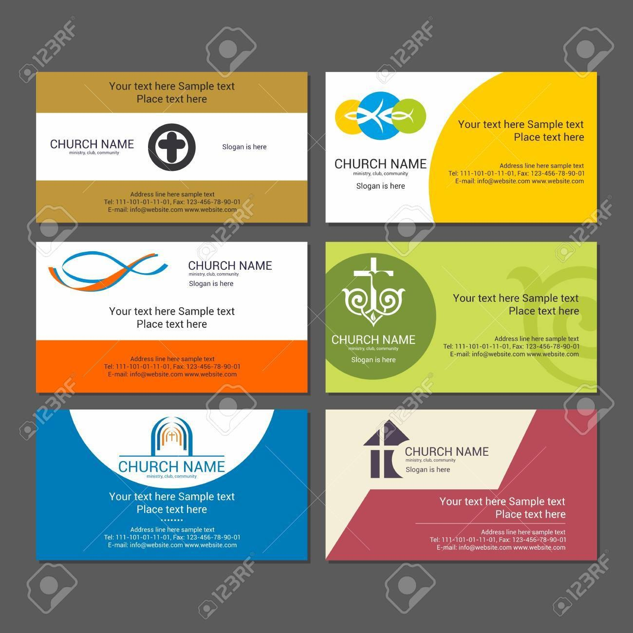 Set Christian Business Cards For The Church The Ministry The pertaining to Christian Business Cards Templates Free