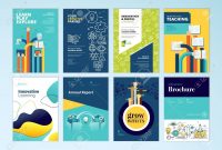 Set Of Brochure Design Templates On The Subject Of Education throughout Brochure Design Templates For Education