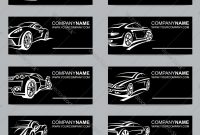 Set Of Car Business Cards Royalty Free Vector Image with regard to Automotive Business Card Templates