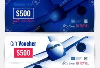 Set Of Gift Travel Voucher Template Gift Certificate For A with regard to Free Travel Gift Certificate Template