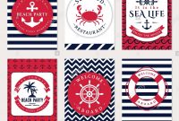 Set Of Nautical And Marine Banners And Flyers Elegant Card throughout Nautical Banner Template
