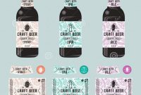 Set Of Templates Label For Craft Beer Stock Vector  Illustration Of with Craft Label Templates
