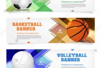 Set Sport Banner Templates Ball Sample Stock Vector Royalty Free in Sports Banner Templates