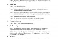 Shareholders Agreement Allowing Consitituion  Shareholders Agreements in Termination Of Shareholders Agreement Template