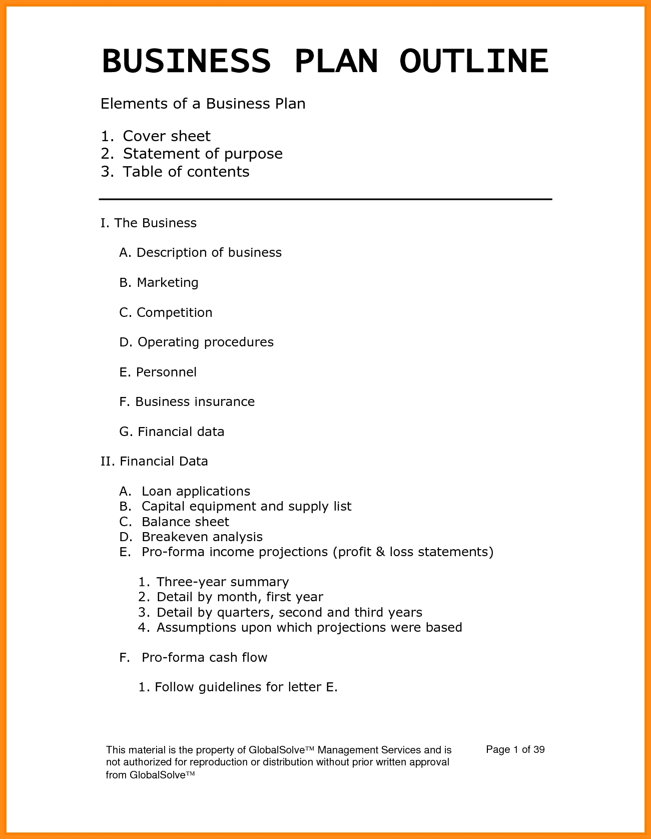 Simple Business Plan Template Green Stirring A Very Format in Very Simple Business Plan Template
