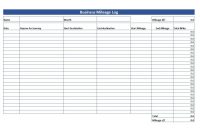 Simple Mileage Log  Free Mileage Log Template Download throughout Mileage Report Template