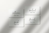 Simple Place Card Template Wedding Place Name Settings  Etsy in Michaels Place Card Template