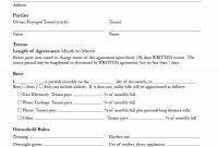 Simple Room Rental Agreement Templates  Template Archive for House And Flat Share Agreement Contract Template