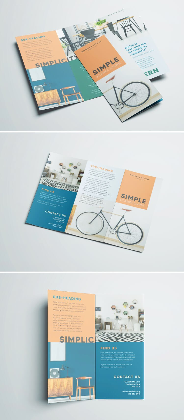Simple Tri Fold Brochure  Free Indesign Template throughout Free Brochure Template Downloads