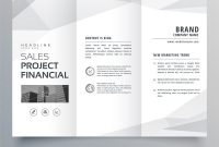 Simple Trifold Brochure Template Design With Vector Image with One Page Brochure Template