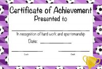 Soccer Certificate Of Participation Soccer Award Print At  Etsy for Soccer Award Certificate Templates Free