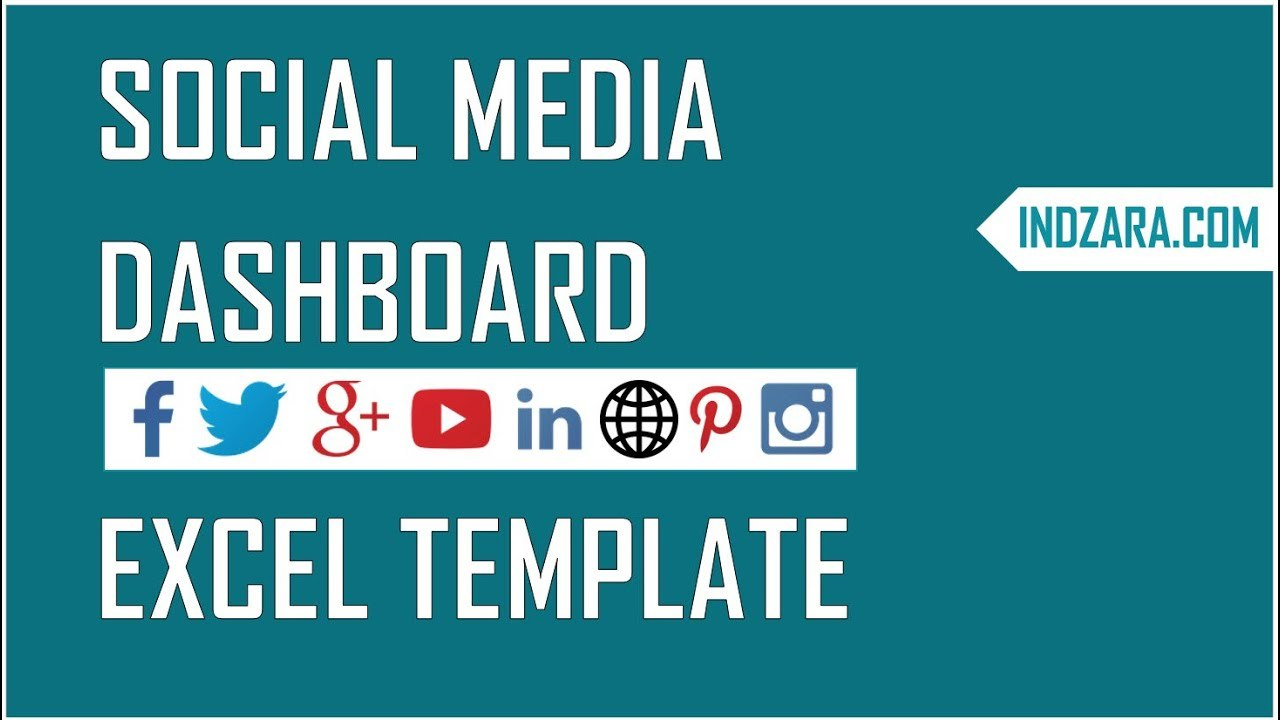 Social Media Dashboard  Free Excel Template To Report Social Media within Free Social Media Report Template