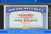 Social Security Card Template Psd  Only pertaining to Fake Social Security Card Template Download