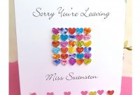 Sorry You're Leaving Card Handmade And Personalised  Etsy intended for Sorry You Re Leaving Card Template