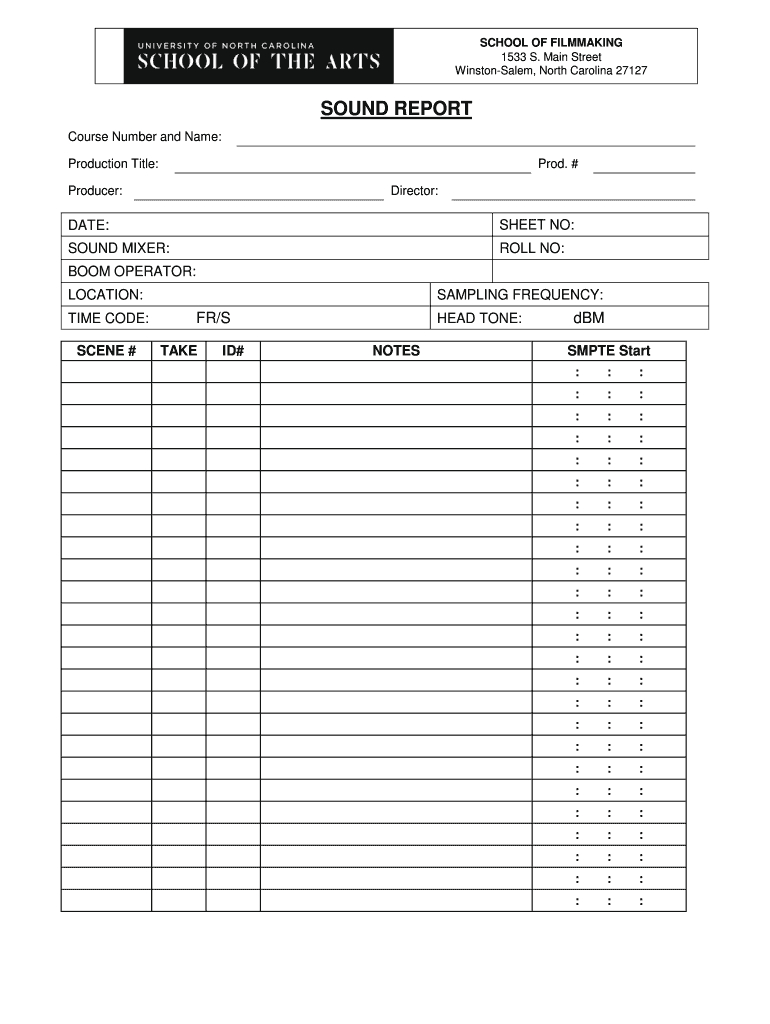 Sound Report  Misuncsaedu Fill Online Printable Fillable Blank throughout Sound Report Template