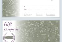 Spa Massage Gift Certificate Template Royalty Free Vector pertaining to Massage Gift Certificate Template Free Download