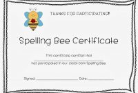 Spelling Bee Certificates  Teaching Resources  Ks  Bee with Spelling Bee Award Certificate Template